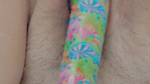 Bath tub Vibraitor masturbation. Up close pov