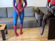 - Oh, no, I was bitten by a black spider! - And I was bitten by a red one. Let's squirt! 4/16