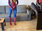 - Oh, no, I was bitten by a black spider! - And I was bitten by a red one. Let's squirt! 6/16