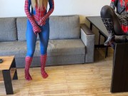 - Oh, no, I was bitten by a black spider! - And I was bitten by a red one. Let's squirt! 8/16