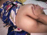 浴衣オナニー、ディルドと電マでW責め。いつも強気な彼女がベッドの上ではM女になる。（個人撮影、素人、日本人） 3/16