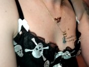 hot emo babe suck and swallow close up POV 1/16