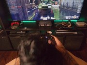 Goth gf reporting for booty while he plays the new call of duty (BO6)