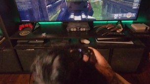 Goth gf reporting for booty while he plays the new call of duty (BO6)