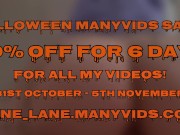50% OFF HALLOWEEN SALE ON MY MANY VIDS 11/16