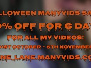 50% OFF HALLOWEEN SALE ON MY MANY VIDS 12/16