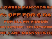50% OFF HALLOWEEN SALE ON MY MANY VIDS 16/16