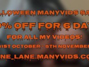 50% OFF HALLOWEEN SALE ON MY MANY VIDS 6/16