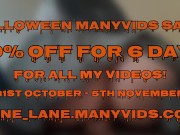50% OFF HALLOWEEN SALE ON MY MANY VIDS 7/16
