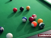 Hot lesbians with amazing big boobs are playing a strip game together 10/16