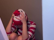 Busty brunette Waldo bounces on it after you find her lonely and feral 1/16