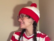 Busty brunette Waldo bounces on it after you find her lonely and feral 2/16