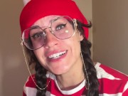 Busty brunette Waldo bounces on it after you find her lonely and feral 5/16