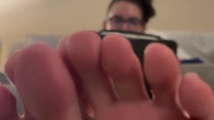 Ignoring you, wiggling my sweaty toes in your face while I cool down after my workout.