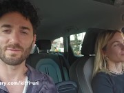 Catch Lustery couple Kitti & Uri in the act as they have sex in an abandoned train station, complete with squirting, POV blow 1/16