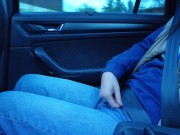 Innocent girl plays with pussy in taxi, until driver sees, public masturbation 16/16