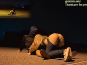 「ヤバイって！！向こうから車来てるって！！！」道路でセックスしていたら車が来て焦るビッチカップル - Screenshot 7 of 16 - 個人撮影