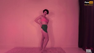 Naughty Jennifer Bounces her Cotton Panties in your face