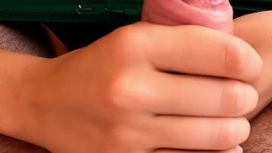 Sucking a big cock on balcony