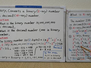 Converts a binary number to a decimal number.[JapanMath](job)