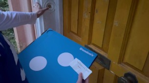 Delivery boy tied up and fucked by masked guy in abandoned house