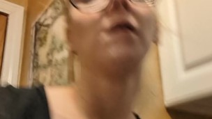 Peeing in Black Crop Top