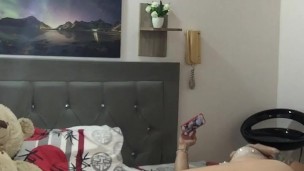 My hot girlfriend masturbates and makes video