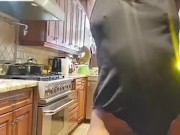Shaking ass in grandpas kitchen before he wakes up 🤭 10/16