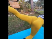 Sexy jumpsuit leg workouts with ladykaiyo 10/16