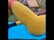 Sexy jumpsuit leg workouts with ladykaiyo 14/16