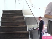 Naughty Vixen Dixie Fae Taking Off Her Red Lingerie In A Photoshoot! 1/16