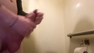 Public Bathroom Rubbing Thick Cock