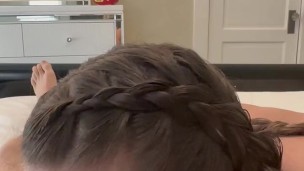 Onlyfans model (of_courseiwill) leaks blowjob video ending with an ass fucking anal creampie