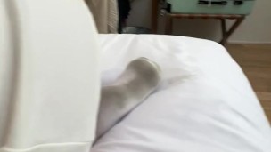 Dirty Gym Sock Teen Gives Deepest Blowjob!