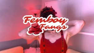 Red Licorice: Cute Femboy Footjob