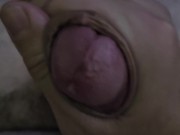 Quick rub with vibrating & shocking buttplug in