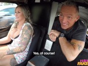 Female Fake Taxi - MILF gets her big tits felt and he makes her SQUIRT 2/16