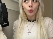 (Giantess/Vore) Egirl swallowing some little men 10/16