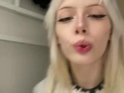 (Giantess/Vore) Egirl swallowing some little men 11/16