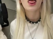 (Giantess/Vore) Egirl swallowing some little men 8/16