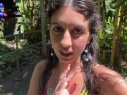 Crazy CUMWALK on Public Waterfall Full of People Blowjob in Public Toilet 1/16
