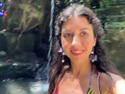 Crazy CUMWALK on Public Waterfall Full of People Blowjob in Public Toilet 14/16