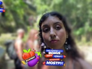 Crazy CUMWALK on Public Waterfall Full of People Blowjob in Public Toilet 15/16