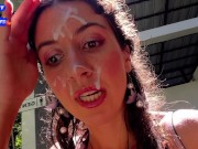 Crazy CUMWALK on Public Waterfall Full of People Blowjob in Public Toilet 6/16