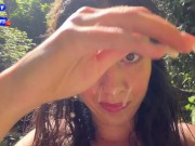 Crazy CUMWALK on Public Waterfall Full of People Blowjob in Public Toilet 7/16