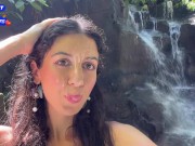 Crazy CUMWALK on Public Waterfall Full of People Blowjob in Public Toilet 8/16