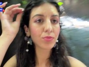 Crazy CUMWALK on Public Waterfall Full of People Blowjob in Public Toilet 9/16
