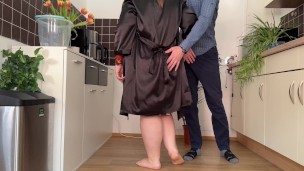 Lustful mother-in-law takes care of her son-in-law's dick