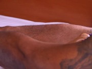 He goes crazy everytime I put my pretty feet on his Dick 3/16