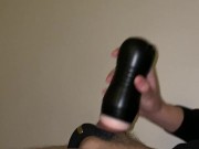 Loud moaning masturbation using prostate vibrator and flesh light (more videos on OF)